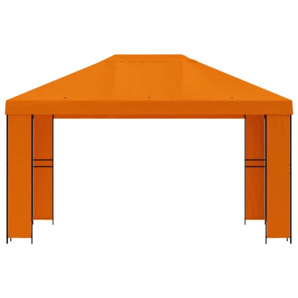 vidaXL Altánok 4 × 3 m Oranžová Polyester a oceľ 190 gsm – Obrázok 3