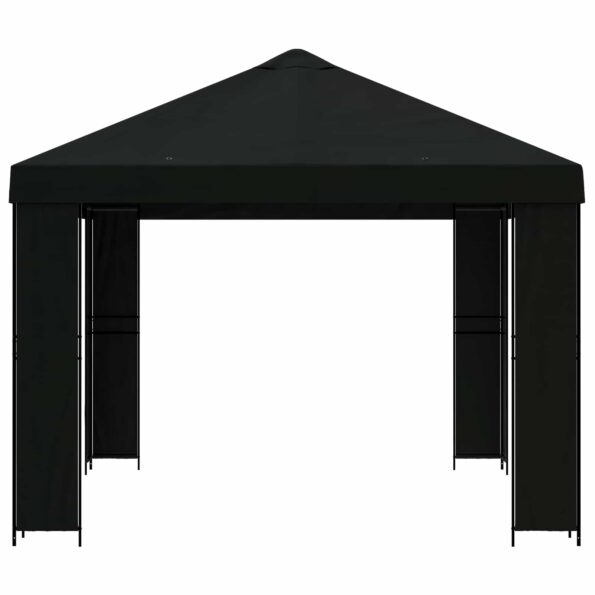vidaXL Altánok 4 × 3 m Čierna Polyester a oceľ 190 gsm – Obrázok 4