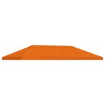 vidaXL Kryt na altánkovú strechu 6 x 3 m Oranžová Polyester 190 – Obrázok 2