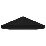 vidaXL Kryt na altánkovú strechu 6 x 3 m Čierna Polyester 190 – Obrázok 4