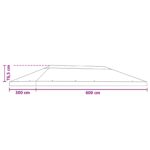 vidaXL Kryt na altánkovú strechu 6 x 3 m Čierna Polyester 190 – Obrázok 7