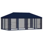 vidaXL Kryt altánku s bočnými stenami 6 x 3 m Modrá Polyester 190 – Obrázok 3