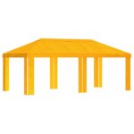 vidaXL Záhradný altánkový kryt 6 x 3 m Žltá Polyester 190 gsm – Obrázok 2
