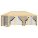 vidaXL Kryt altánku s bočnými stenami Krémová 600,5 x 300,5 cm – Obrázok 2