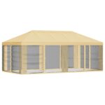 vidaXL Kryt altánku s bočnými stenami Krémová 600,5 x 300,5 cm – Obrázok 3