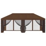 vidaXL Kryt altánku s bočnými stenami Hnedá 600,5 x 300,5 cm Polyester – Obrázok 5