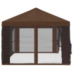 vidaXL Kryt altánku s bočnými stenami Hnedá 600,5 x 300,5 cm Polyester – Obrázok 6