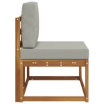 vidaXL Vonkajšia koncová pohovka s vankúšom Prírodná 91 x 63 x 73 cm – Obrázok 5