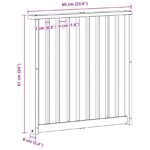 vidaXL Opierky 2 pcs Hnedá 60 x 6 x 61 cm Kompozitné drevo – Obrázok 10