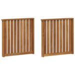 vidaXL Opierky 2 pcs Hnedá 60 x 6 x 61 cm Kompozitné drevo – Obrázok 2