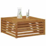 vidaXL Vonkajší stôl Pevné akáciové drevo Prírodná 79 x 79 x 37 cm – Obrázok 3