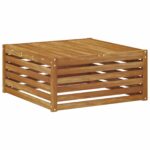 vidaXL Vonkajší stôl Pevné akáciové drevo Prírodná 79 x 79 x 37 cm – Obrázok 6
