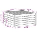 vidaXL Vonkajší stôl Pevné akáciové drevo Prírodná 79 x 79 x 37 cm – Obrázok 9