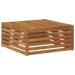 vidaXL Vonkajší taburet Prírodná 79 x 79 x 37 cm Pevné akáciové drevo – Obrázok 5