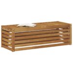 vidaXL Záhradná stolička, lavička Prírodná 115 x 43 x 37 cm – Obrázok 3