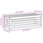 vidaXL Záhradná stolička, lavička Prírodná 115 x 43 x 37 cm – Obrázok 9