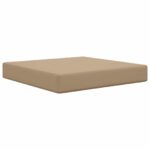 vidaXL Vankúš na vonkajšiu pohovku Sivohnedá 60 x 60 x 8 cm Polyester – Obrázok 2