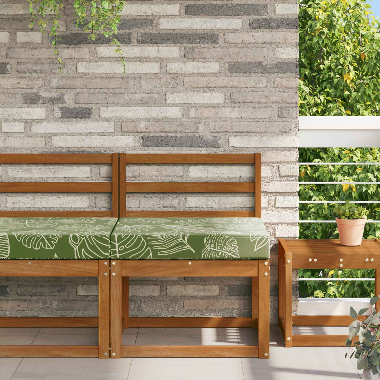 900707_1.jpg vidaXL Vankúš na vonkajšiu pohovku Design s listami 60 x 60 x 8 cm – Obrázok 1