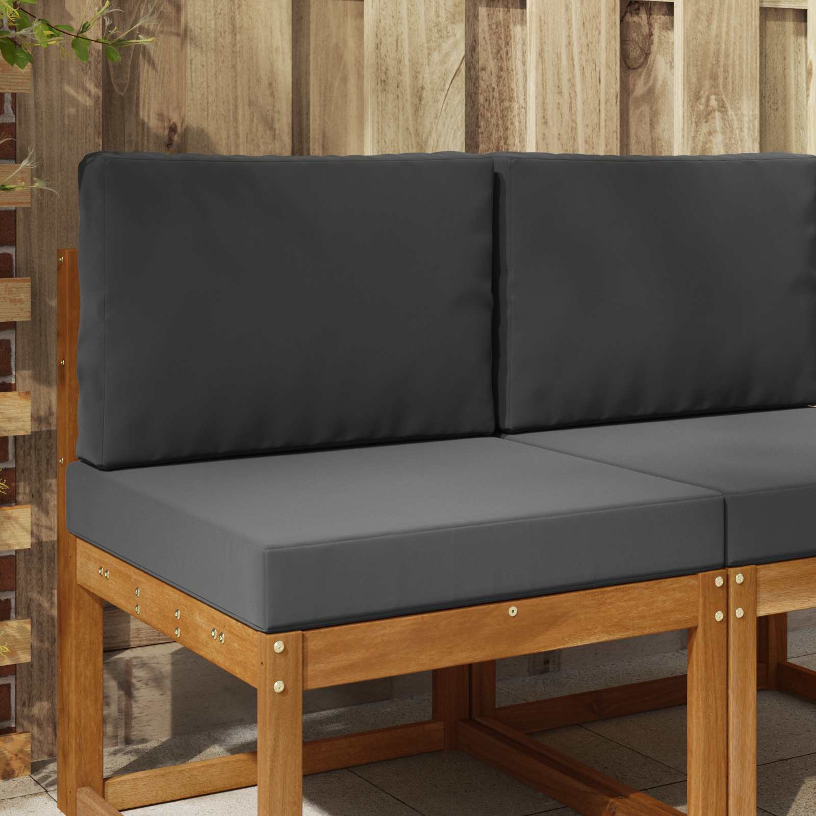 900710_1.jpg vidaXL Vankúš na vonkajšiu pohovku 2 pcs Antracit Polyester – Obrázok 1