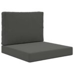 vidaXL Vankúš na vonkajšiu pohovku 2 pcs Antracit Polyester – Obrázok 2