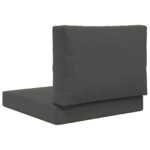 vidaXL Vankúš na vonkajšiu pohovku 2 pcs Antracit Polyester – Obrázok 7