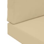 vidaXL Vankúš na vonkajšiu pohovku 2 pcs Béžová Polyester – Obrázok 9