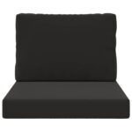 vidaXL Vankúš na vonkajšiu pohovku 2 pcs Čierny Polyester – Obrázok 6