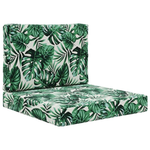 vidaXL Vankúš na vonkajšiu pohovku 2 pcs Vzor listov Polyester – Obrázok 2