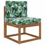 vidaXL Vankúš na vonkajšiu pohovku 2 pcs Vzor listov Polyester – Obrázok 3
