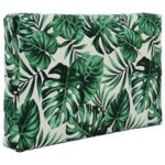 vidaXL Vankúš na vonkajšiu pohovku 2 pcs Vzor listov Polyester – Obrázok 5