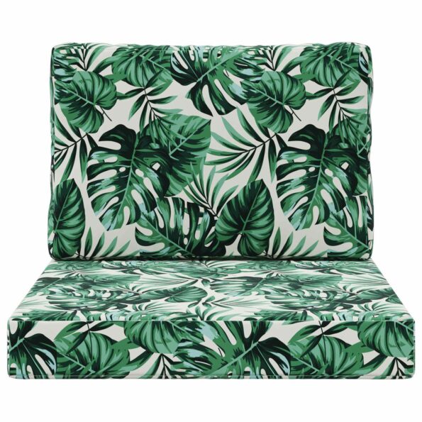 vidaXL Vankúš na vonkajšiu pohovku 2 pcs Vzor listov Polyester – Obrázok 6