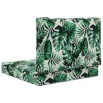 vidaXL Vankúš na vonkajšiu pohovku 2 pcs Vzor listov Polyester – Obrázok 7