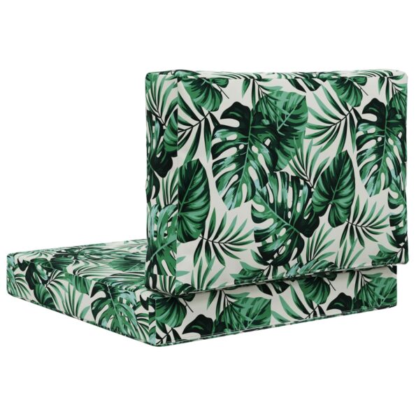 vidaXL Vankúš na vonkajšiu pohovku 2 pcs Vzor listov Polyester – Obrázok 7