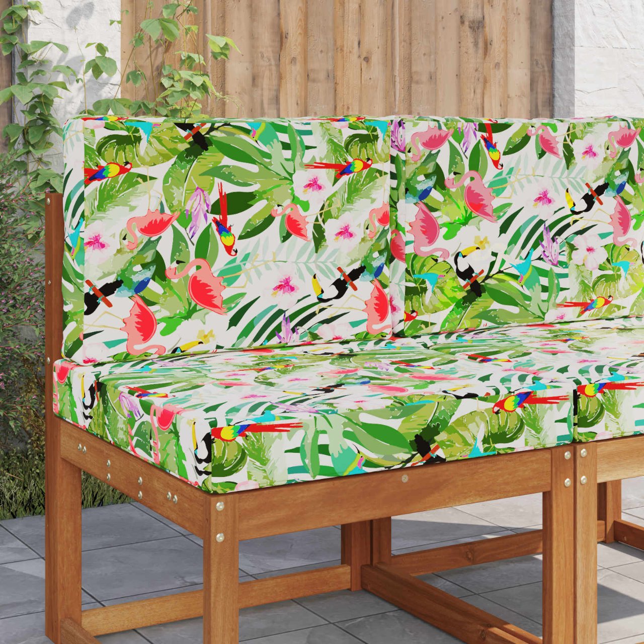 900723_1.jpg vidaXL Vankúš na vonkajšiu pohovku 2 pcs farebné Polyester – Obrázok 1