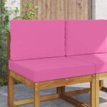 vidaXL Vankúš na vonkajšiu pohovku 2 pcs Ružová Polyester