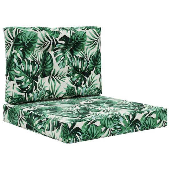 vidaXL Vankúš na vonkajšiu pohovku 2 pcs Vzor listov Polyester – Obrázok 2