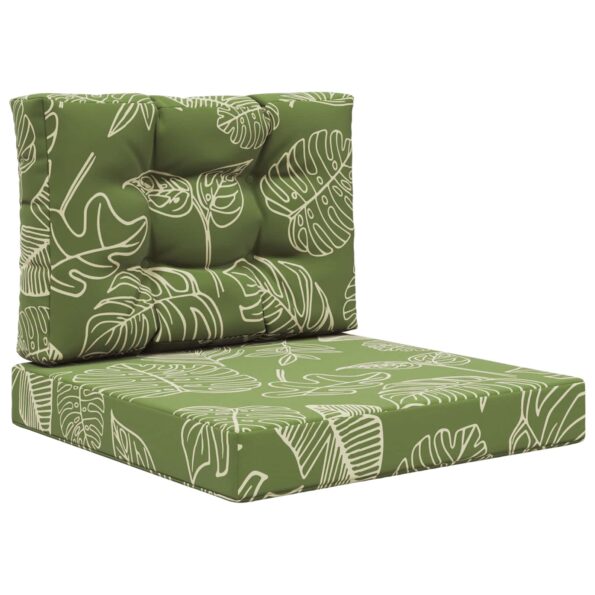 vidaXL Vankúš na vonkajšiu pohovku 2 pcs Design s listami Polyester – Obrázok 2