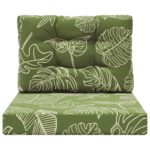 vidaXL Vankúš na vonkajšiu pohovku 2 pcs Design s listami Polyester – Obrázok 6
