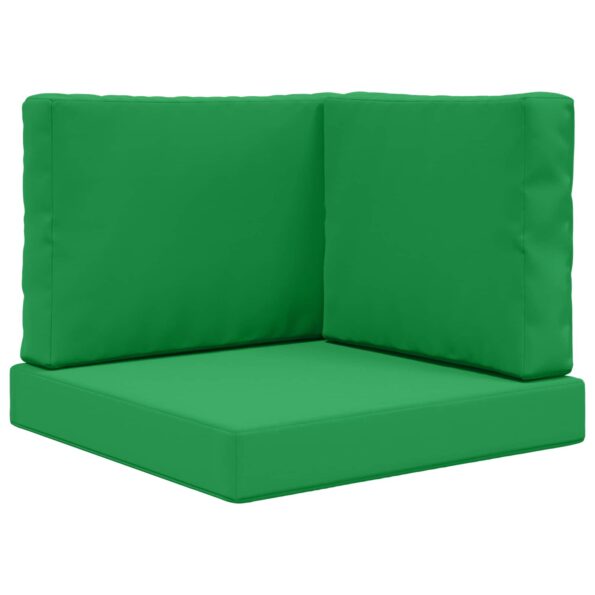 vidaXL Vankúš na vonkajšiu pohovku 3 pcs Zelená Polyester – Obrázok 2