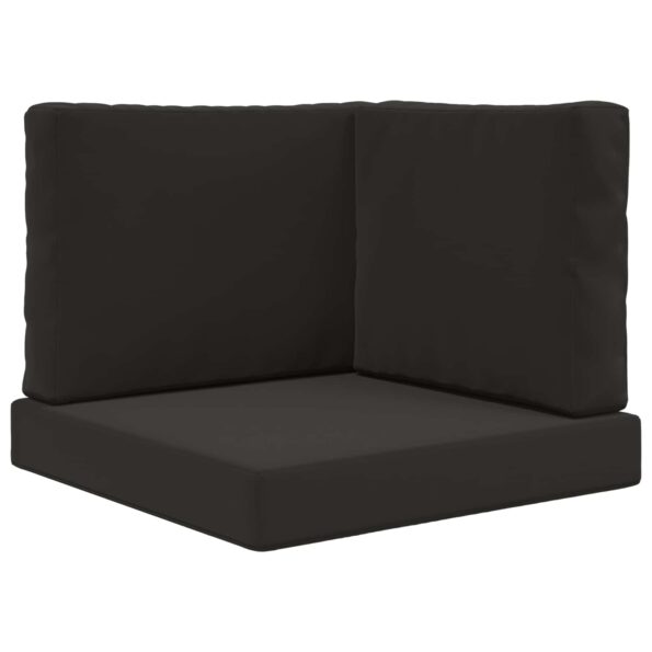vidaXL Vankúš na vonkajšiu pohovku 3 pcs Čierny Polyester – Obrázok 2