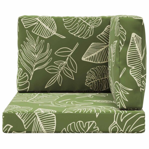 vidaXL Vankúš na vonkajšiu pohovku 3 pcs Design s listami Polyester – Obrázok 6