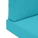 vidaXL Vankúš na vonkajšiu pohovku 3 pcs Tyrkysová Polyester – Obrázok 9