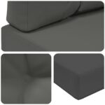 vidaXL Vankúš na vonkajšiu pohovku 3 pcs Antracit Polyester – Obrázok 8