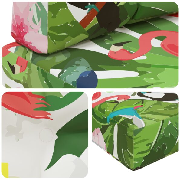 vidaXL Vankúš na vonkajšiu pohovku 3 pcs farebné Polyester – Obrázok 8