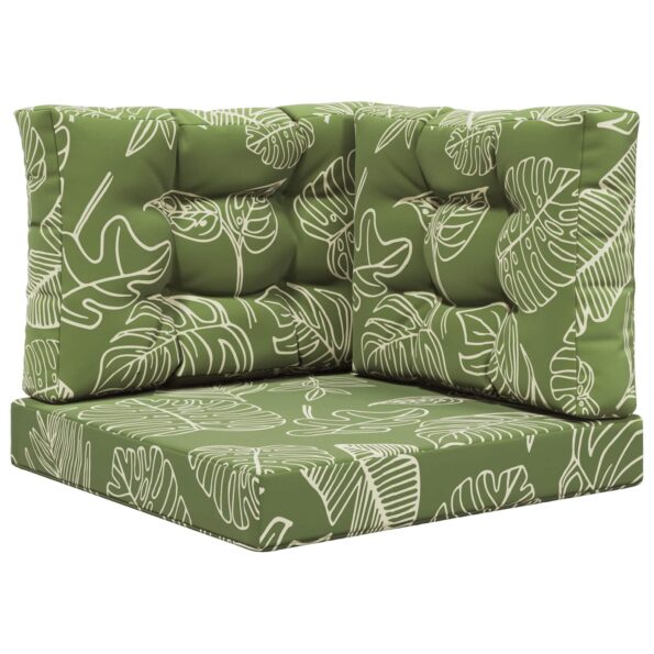vidaXL Vankúš na vonkajšiu pohovku 3 pcs Design s listami Polyester – Obrázok 2
