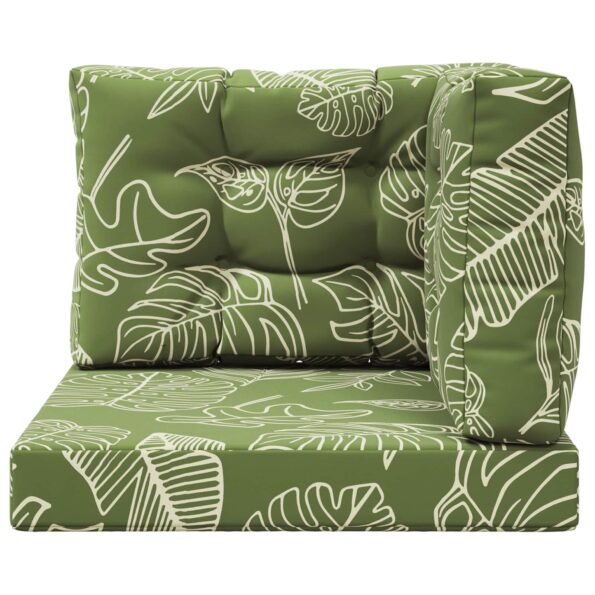 vidaXL Vankúš na vonkajšiu pohovku 3 pcs Design s listami Polyester – Obrázok 6