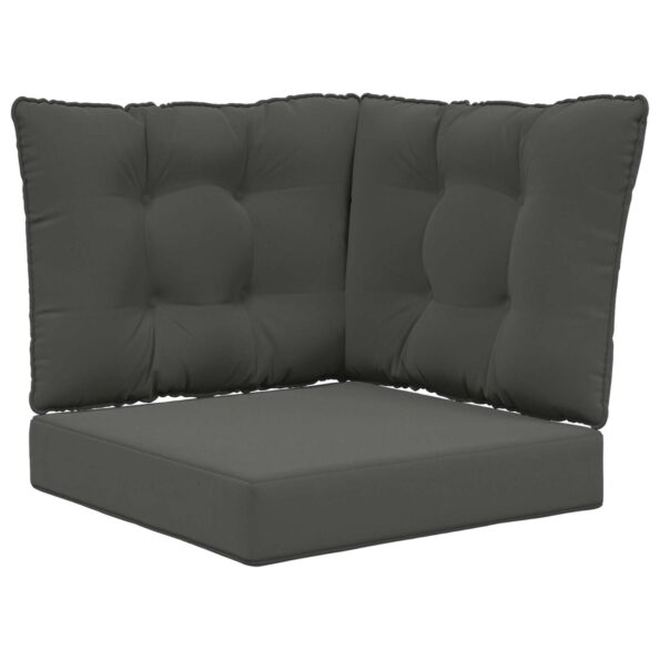 vidaXL Vankúš na vonkajšiu pohovku 3 pcs Antracit Polyester – Obrázok 2