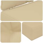 vidaXL Vankúš na vonkajšiu pohovku 3 pcs Béžová Polyester – Obrázok 8
