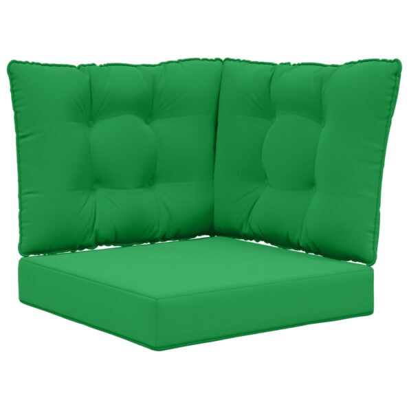 vidaXL Vankúš na vonkajšiu pohovku 3 pcs Zelená Polyester – Obrázok 2