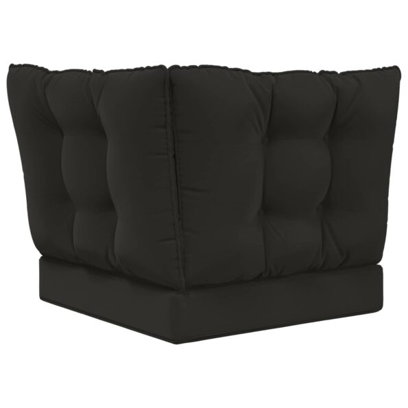 vidaXL Vankúš na vonkajšiu pohovku 3 pcs Čierny Polyester – Obrázok 7